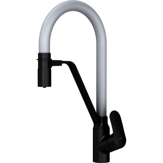 Смеситель для кухни AM.PM Like F8007825 для питьевой воды и гибким изливом, чёрный/серый, Цвет производителя: чёрный, серый - фото 17