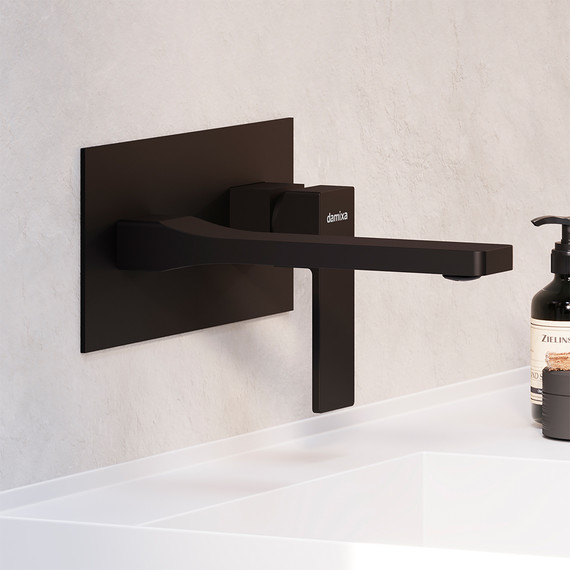 Смеситель для раковины со стены Damixa Gala 530260300 (со скрытой частью) чёрный, Цвет производителя: чёрный - фото 3