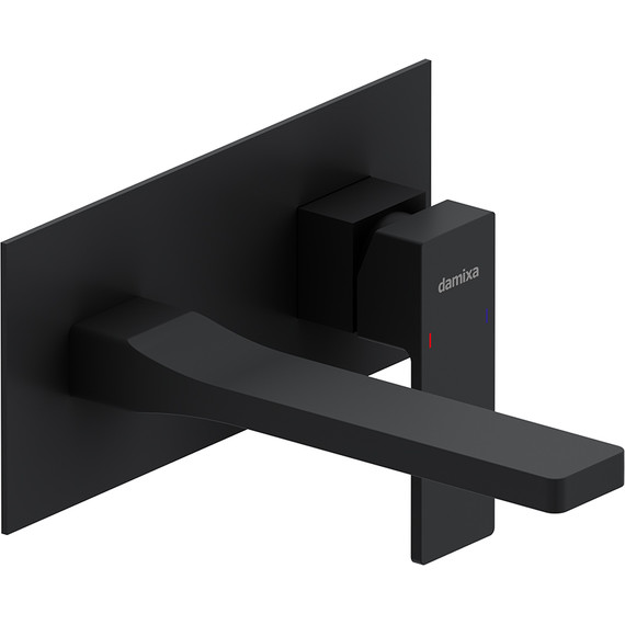 Смеситель для раковины со стены Damixa Gala 530260300 (со скрытой частью) чёрный, Цвет производителя: чёрный - фото 2