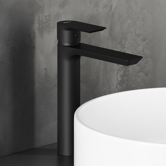 Смеситель для раковины высокий Damixa Apollo 470250300, чёрный, Цвет производителя: чёрный - фото 4