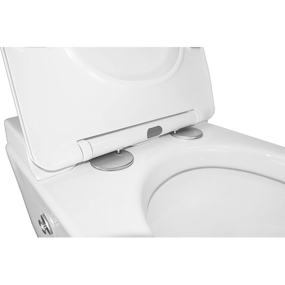 Унитаз подвесной импульсный Azario AZ-101C с тонкой крышкой микролифт (монтажная рама в комплекте) - фото 6