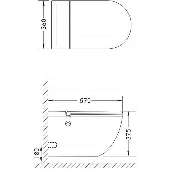 Унитаз подвесной импульсный Azario AZ-102C с тонкой крышкой микролифт (монтажная рама в комплекте) - фото 16