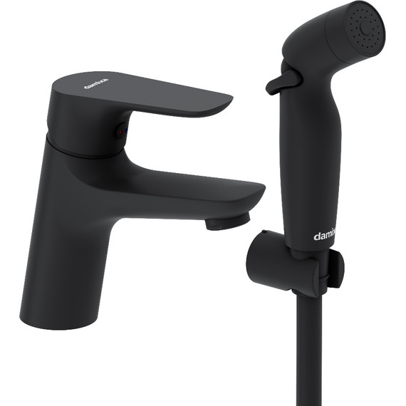 Смеситель для раковины Damixa Jupiter 770300300 с гигиеническим душем, Цвет производителя: чёрный - фото 2