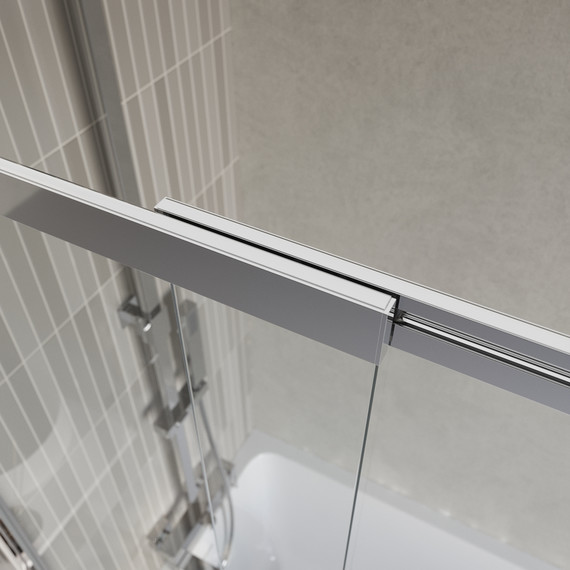 Шторка для ванны BelBagno 80 см LUCE-VF-11-80/145-C-Cr, хром/прозрачное - фото 2