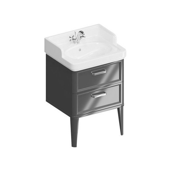 Тумба напольная с раковиной Kerama Marazzi POMPEI 60 см (2 ящика) чёрный - фото 