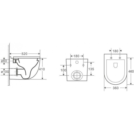 Унитаз подвесной CeramaLux Rimless 2198MW с крышкой микролифт, Цвет производителя: белый - фото 2