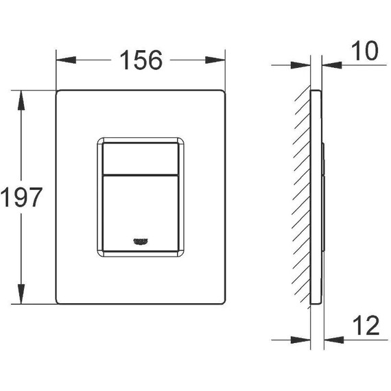 Кнопка смыва Grohe Skate Cosmopolitan 38732KF0, чёрный - фото 11