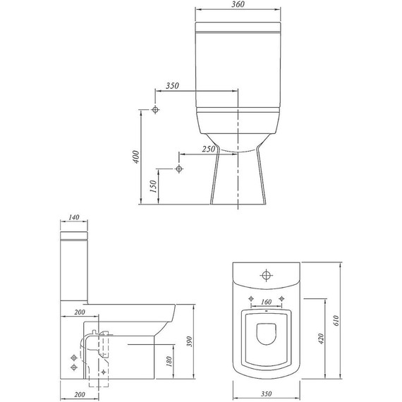 Унитаз-компакт безободковый  Kale BASICS с крышкой микролифт - фото 17