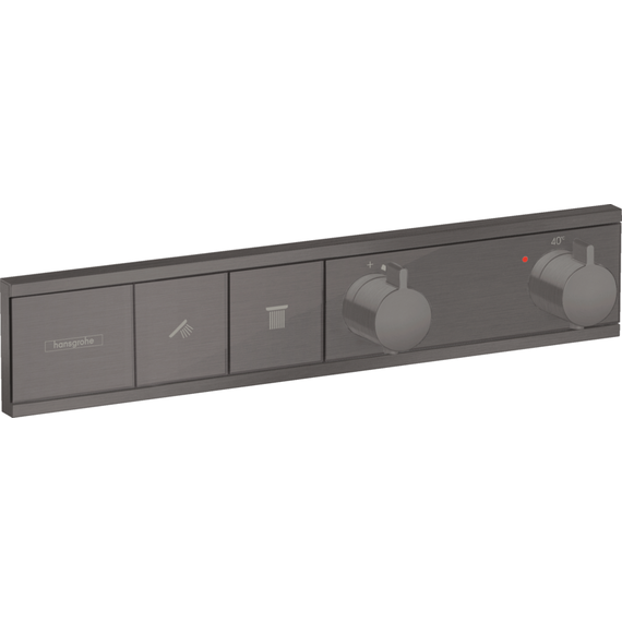 Смеситель для душа с термостатом Hansgrohe RainSelect 15380340, шлифованный чёрный хром - фото 