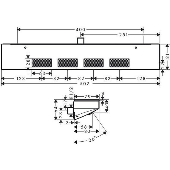 Верхний душ Hansgrohe Rainfinity 26243000 - фото 7