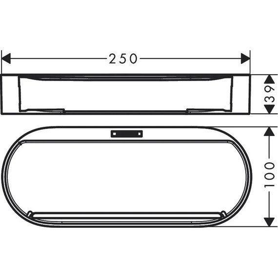 Полка Hansgrohe WallStoris 27913700, цвет белый матовый - фото 2