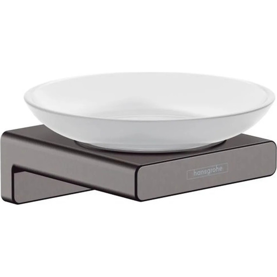 Мыльница Hansgrohe AddStoris 41746340, цвет шлифованный чёрный хром - фото 