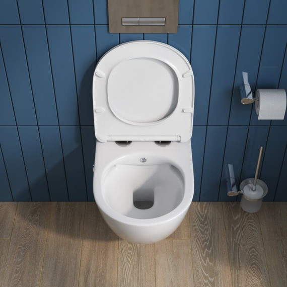 Инсталляция с подвесным унитазом комплект: Grohe Rapid SL 38772001+38732GN0 с подвесным безободковым унитазом-биде BelBagno Uno BB3105CHR-BS/SC сиденье микролифт, крепление, кнопка смыва золото матовое, Цвет производителя: золото матовое - фото 14