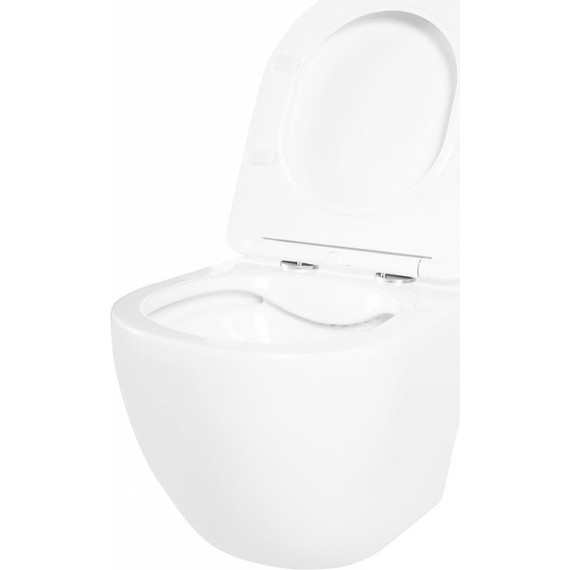 Инсталляция с подвесным унитазом комплект: Grohe Rapid SL 38772001+38732GL0 с подвесным безободковым унитазом BelBagno Uno BB3105CHR/SC сиденье микролифт, крепление, кнопка смыва золото глянцевое, Цвет производителя: золото глянцевое - фото 8