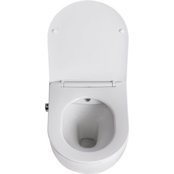 Инсталляция с подвесным унитазом комплект: Grohe Rapid SL 38772001+38732GL0 с подвесным безободковым унитазом-биде BelBagno Uno BB3105CHR-BS/SC сиденье микролифт, крепление, кнопка смыва золото глянцевое, Цвет производителя: золото глянцевое - фото 8