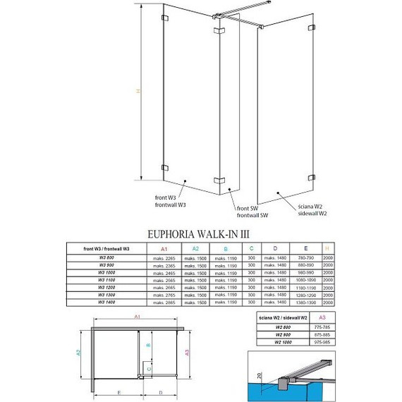 Душевое ограждение Radaway Euphoria Walk-in III 120х100 см, хром/прозрачное - фото 7