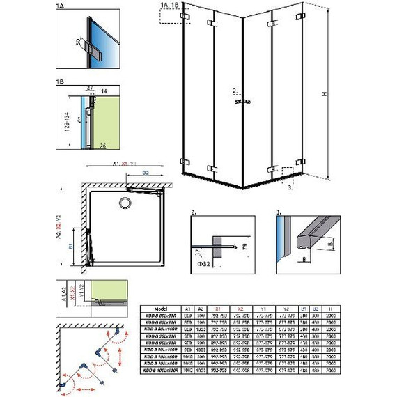 Душевое ограждение Radaway Arta KDD B 100х100 см, хром/прозрачное - фото 4