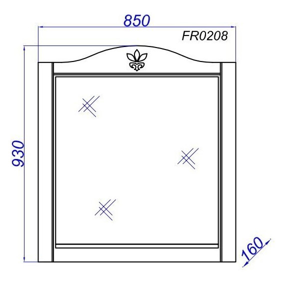Зеркало Aqwella Франческа Л85 см FR0208 - фото 5