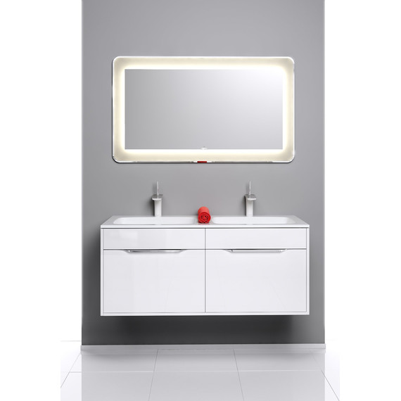 Тумба подвесная с раковиной Aqwella Malaga 120 см Mal.01.12, Цвет фасада: белый - фото 6