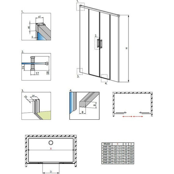 Душевая дверь Radaway Idea DWD 170 см хром/прозрачное - фото 6