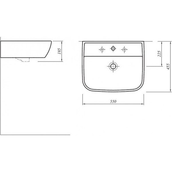 Раковина подвесная Kale BABEL 55 см - фото 2