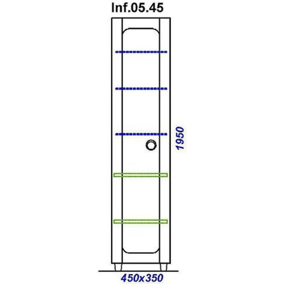 Пенал напольный Aqwella Infinity 45 см Inf.05.45 - фото 5