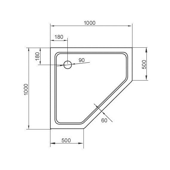 Акриловый поддон Cezares TRAY-A-P-100-15-W 100х100 см - фото 4