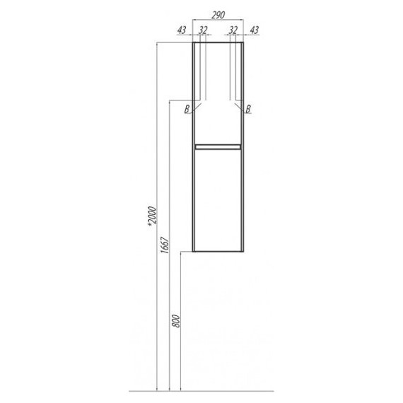 Пенал подвесной Акватон Шерилл 30 см 1A206503SH010 - фото 4