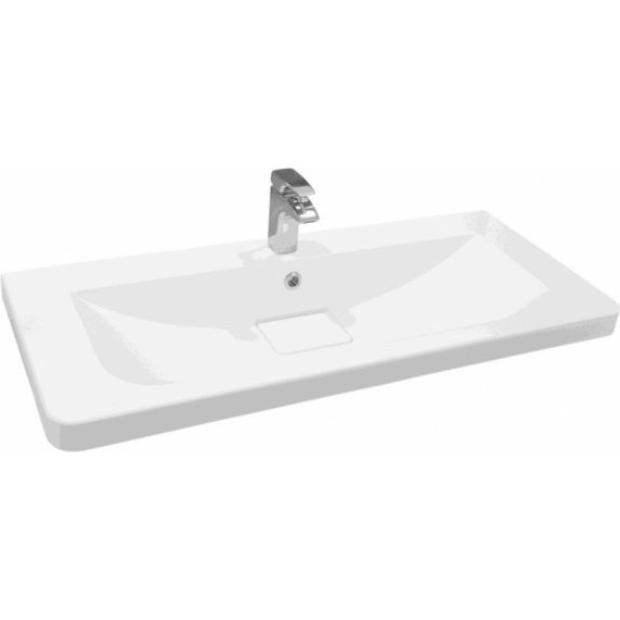 Тумба подвесная с раковиной Акватон Шерилл 105 см 1A2063K1SH010, белый - фото 8