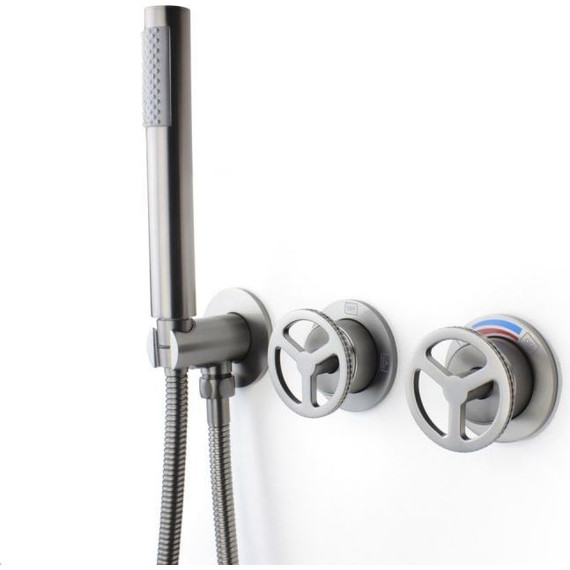 Душевая система для душа Bronze de Luxe Liberty 5011GG-L, графит - фото 8