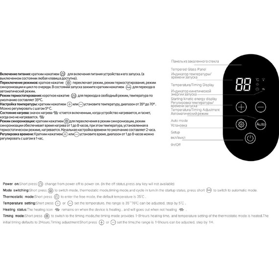 Первый в мире интеллектуальный полотенцесушитель Dagen Easy 500x150 мм E1SEB (скрытое подключение) чёрный матовый - фото 3