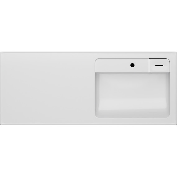 Тумба с раковиной-столешницей Am.Pm X-Joy 120 см R M85AFSX0602WG (раковина M85AWPR1201WG) белый глянцевый - фото 2