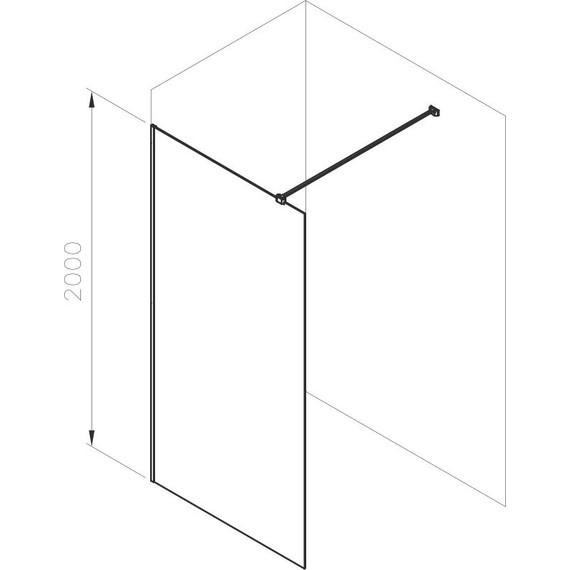 Душевая перегородка Ravak Walk-In Air 110 см GW9WD0C00Z1C с кронштейном в комплекте, хром/прозрачное - фото 4