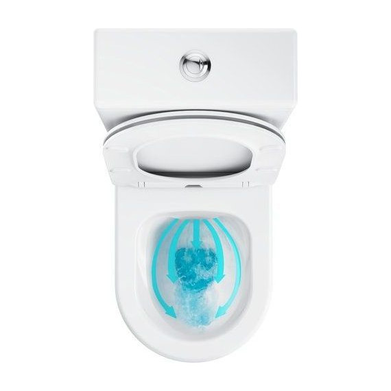 Унитаз-компакт Ravak Elegant RimOff Combi X01872 с тонкой крышкой микролифт - фото 7