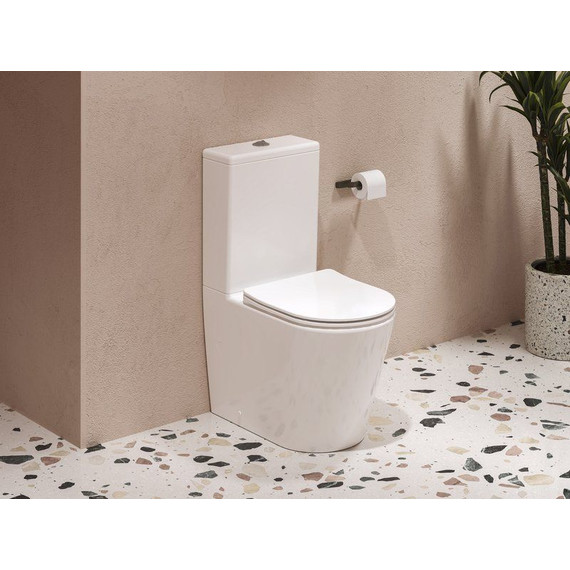 Унитаз-компакт Ravak Elegant RimOff Combi X01872 с тонкой крышкой микролифт - фото 2