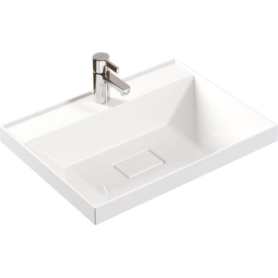 Тумба подвесная с раковиной Mirsant Dante 60 см (раковина Style 60) серый матовый - фото 2