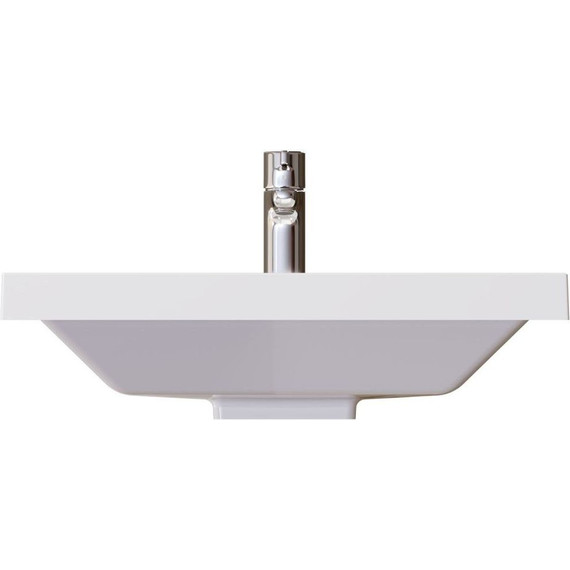 Тумба подвесная с раковиной Mirsant Dante 60 см (раковина Style 60) серый матовый - фото 8