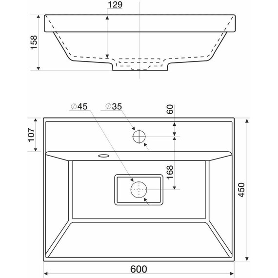 Тумба подвесная с раковиной Mirsant Dante 60 см (раковина Style 60) серый матовый - фото 11