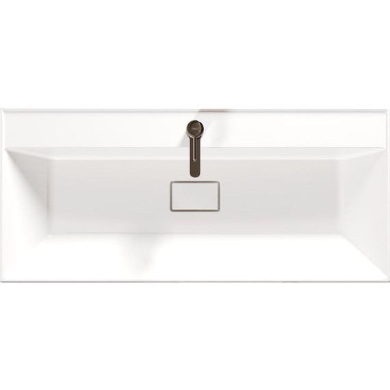 Тумба подвесная с раковиной Mirsant Dante 100 см (раковина Style 100) белый - фото 8