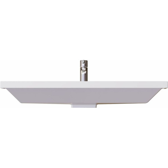 Тумба подвесная с раковиной Mirsant Dante 100 см (раковина Style 100) белый - фото 9