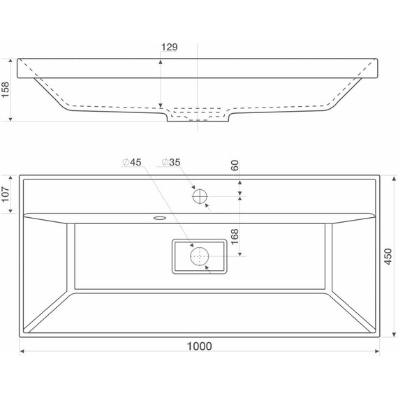 Тумба подвесная с раковиной Mirsant Dante 100 см (раковина Style 100) белый - фото 11