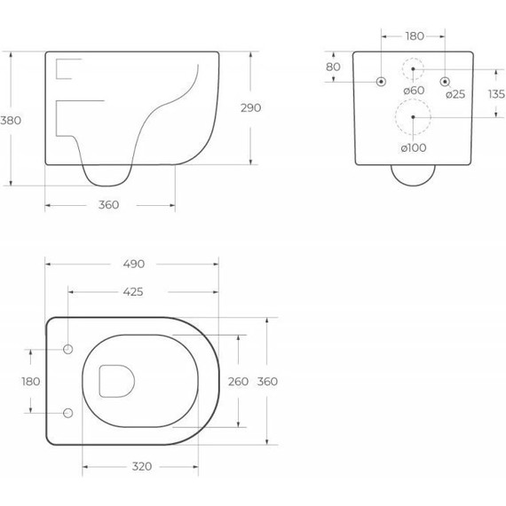 Инсталляция с подвесным унитазом комплект: Grohe Solido 38811KF0 с подвесным безободковым унитазом BelBagno Soft-Tor BB084CH-TOR/SC сиденье микролифт, крепление, кнопка смыва чёрная матовая, Цвет производителя: чёрный матовый - фото 29