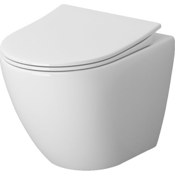 Инсталляция с подвесным унитазом комплект: BelBagno BB026/BB082BL с подвесным безободковым унитазом Niagara Vista NG-9301 сиденье микролифт, крепление, кнопка смыва белый глянцевый - фото 2