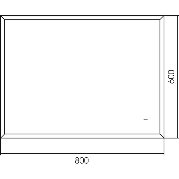 Зеркало Abber See 80 см AG6110SCL-0.8, чёрный - фото 3