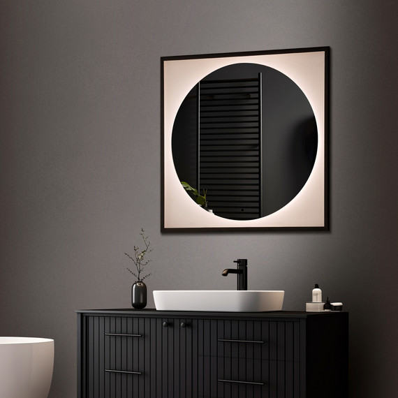 Зеркало Abber See 80 см AG6117SCRB, чёрный - фото 2