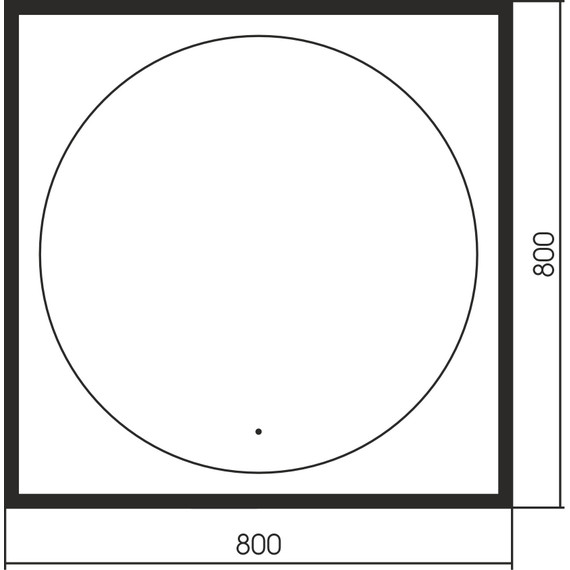 Зеркало Abber See 80 см AG6117SCRB, чёрный - фото 3