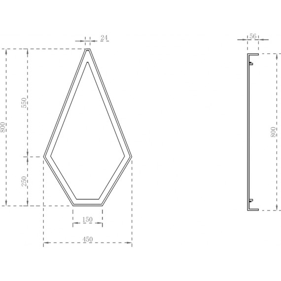 Зеркало Abber Stein 45 см AS6611BR, коричневый - фото 2