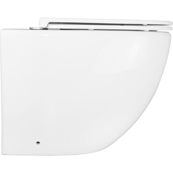 Унитаз приставной безободковый Azario Grado AZ-2141D-UQ1 с тонкой крышкой микролифт (система смыва Торнадо) - фото 12