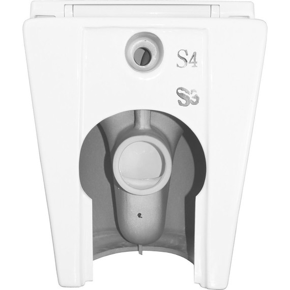 Унитаз приставной безободковый Azario Grado AZ-2141D-UQ1 с тонкой крышкой микролифт (система смыва Торнадо) - фото 13