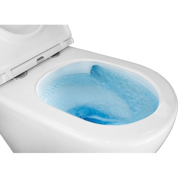 Унитаз приставной безободковый Azario Grado AZ-2141D-UQ1 с тонкой крышкой микролифт (система смыва Торнадо) - фото 10